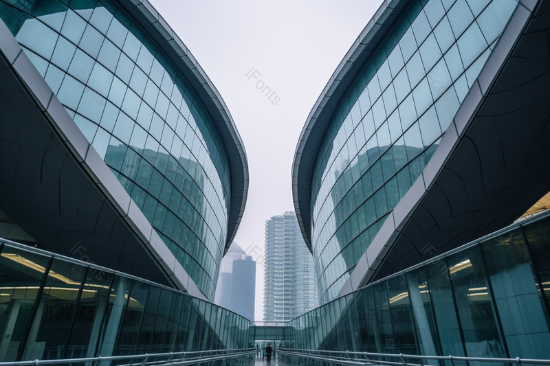 实拍绿色商业街外立面商场环境摄影背景,高清,摄影图,摄影图片,图片大全,摄影图免费下载